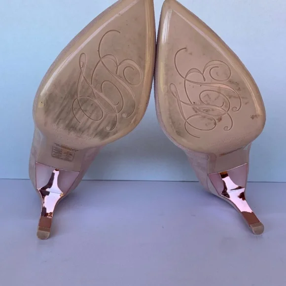 Ted Baker London Gewell Pink Suede Bow Heel Pumps Size 9 - Picture 11 of 15
